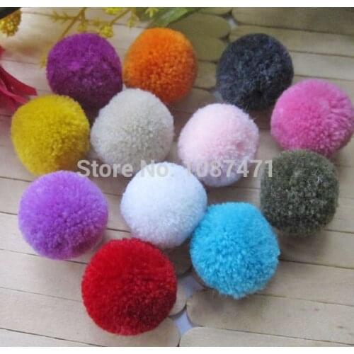 Set of 100pcs 20mm Pom pom ball decoration handmade project supply Garland crochet cotton Cashmere decor mixed colors diy ball