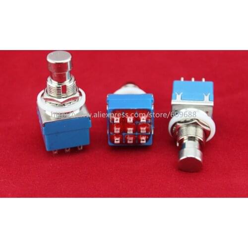 PBS-24-302P latching 3PDT switch with PCB terminals