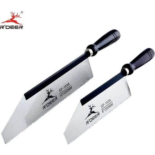 Hand Saw 200mm/250mm Mini Hacksaw Hardwood Handle 65# Manganese Steel For Woodworking