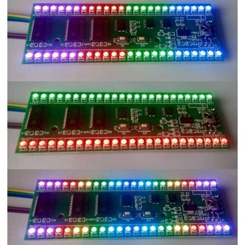 LED Indicator RGB MCU Display Pattern Dual Channel 24 LED VU Level Indicators Meter F Amplifier