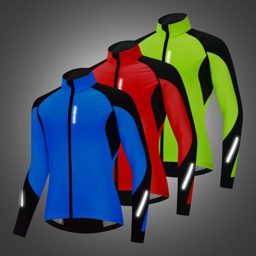 WOSAWE Water repellent PU Cycling Jackets Reflective Bicycle Bike Jerseys Winter Fleece Windproof Coat Ciclismo Cycling Clothing