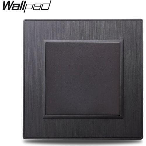 Wallpad S6 Black Silver Gold 1 Gang 1 Way Wall Light Switch Electric Power Rocker Switch Brushed PC