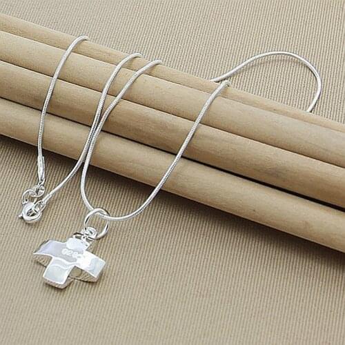 Hot Selling 925 Sterling Silver Short Cross Pendant Necklaces For Women Necklaces High Quality Jewelry