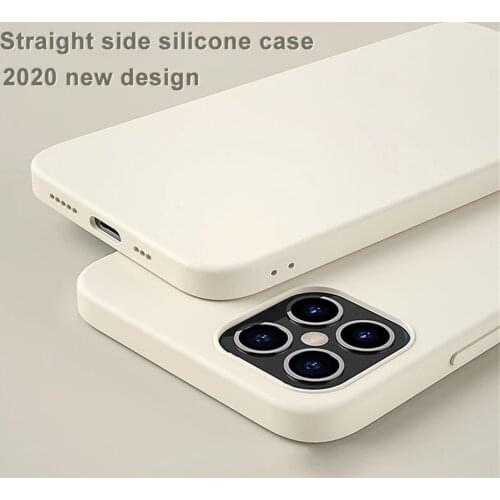 Liquid Silicone Phone Case For iPhone 12 11 Pro Max Original Case For iPhone XR XS Max 7 8 Plus SE 2020 mini Cover
