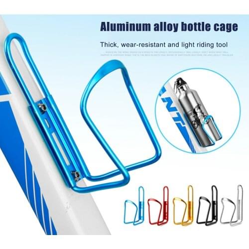 1pcs MTB Aluminum Alloy Bike Bicycle Bottle Holder Cycling Drink Water Bottle Rack Holder Cage Gold Reliable Bicycle Accessories