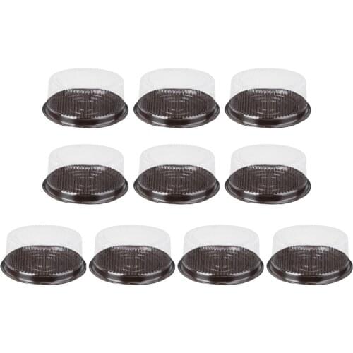 10Pcs 8 Inch Transparent Plastic Cake Pastries Box Cupcake Muffin Dome Holders Cases Boxes Cups