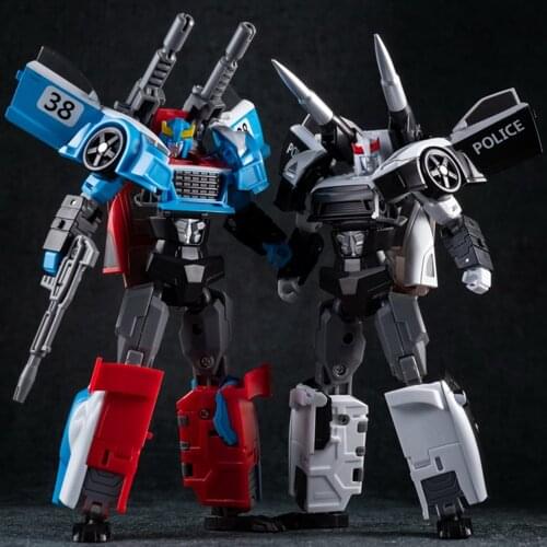 2Pcs/Set NEW Transformation TT HF01 HF-01 Smokescreen Prowl Red Speed White Patrol Suit Action Figure With Box