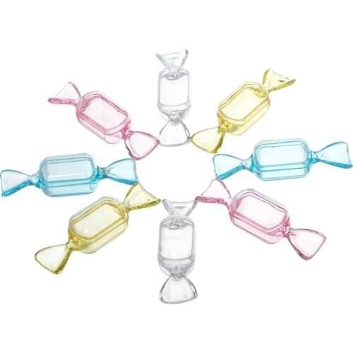 5pcs/set Transparent Candy box creative PS Material Acrylic Small Candy-shaped Mini Plastic Box for Gift Craft DIY Handmade