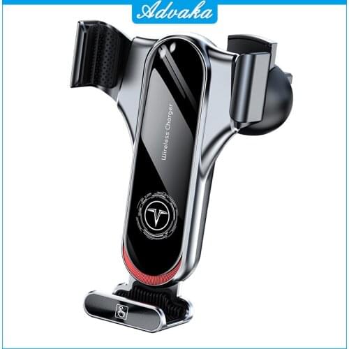 Advaka T11 15W Wireless Fast charging Car Phone Holder Mount Stand Smartphone Charger Bracket For Samsung / Huawei / Xiaomi
