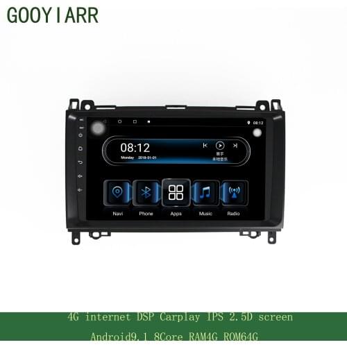 1din IPS DSP car radio 8core RAM4G+ROM64G Multimedia Player for Mercedes Benz B200 Viano Vito W639 with CarPlay 4G internt BT
