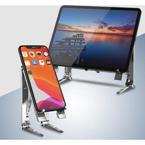 Ergonomic Laptop Tablet Stand Foldable Portable Adjustable Laptop Holder Riser Computer Stand Table Stand For Computer Laptop