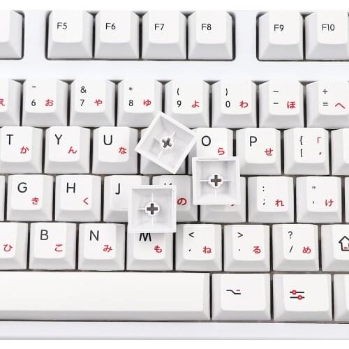 GMK-KEY Cherry Profile Dye Sub Japanese characters Keycap White Theme Minimalist Style Suitable For dz60/GK61 64 68 71 Keyboard
