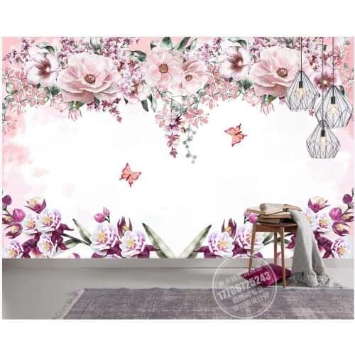 Custom mural 3d wall mural on the wall Modern fashion love classic romantic roses home decor photo wallpaper for living room