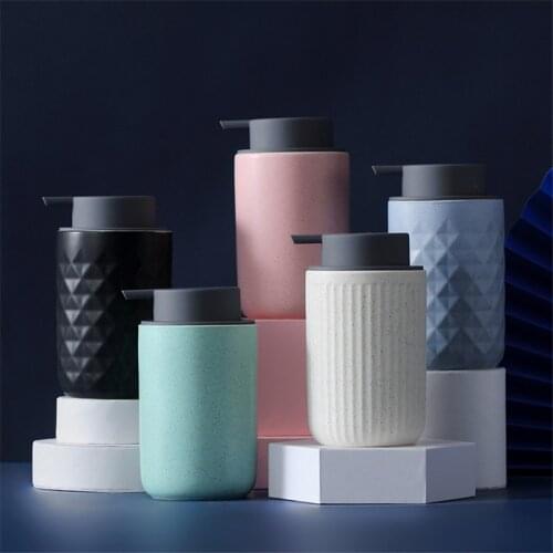 Ceramic Hand Sanitizer Soap Bottle Creative Bathroom Shower Gel Bottle Minimalist Lotion Bottle Portable Hotel Soap Dispenser