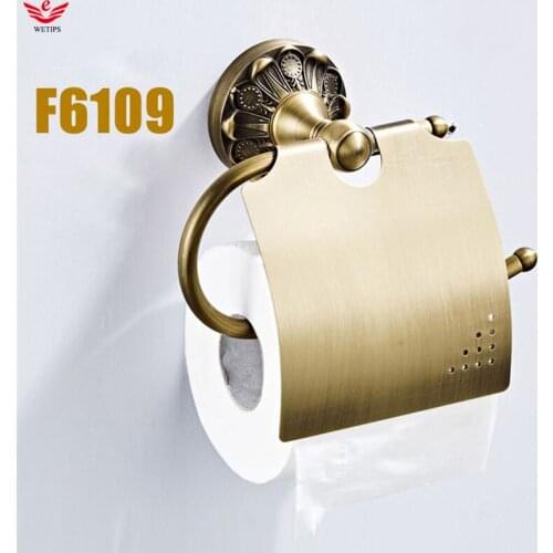 Wetips Brass Roll Holder Toilet Accessories Dispenser For Paper Holder Bathroom Support Wall-Mounted Dangler Paper Towel Holder