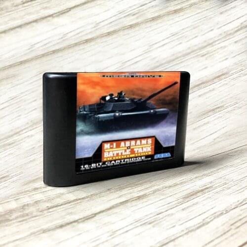 M-1 Abrams Battle Tank - EUR Label Flashkit MD Electroless Gold PCB Card for Sega Genesis Megadrive Video Game Console