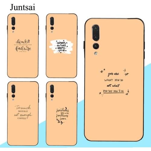 Minimal Aesthetics Quotes Words Case For Huawei P20 P30 P40 Pro P10 Lite Mate 10 20 30 Lite P Smart 2019 Z