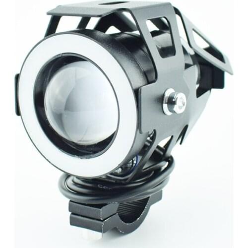 1pcs Motorcycle LED U7 7 Colors Headlights 12V 125W 3000lmx Moto Work Lights auxiliary Driving Spot lamps Motorbike Headlamps