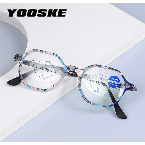 UVLAIK Mens Womens Reading Glasses Diopter Anti Blue Light Myopic Glasses Multifocal Bifocal -1.0 1.5 2.0 2.5 3.0 3.5 4.0