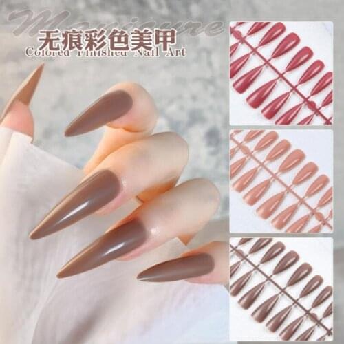 Nail Art Wear Armor Ballet French Pointed Nail Seamless Nail Piece Fake Nail Tips Plastic Finger Extension 240PCS/Box