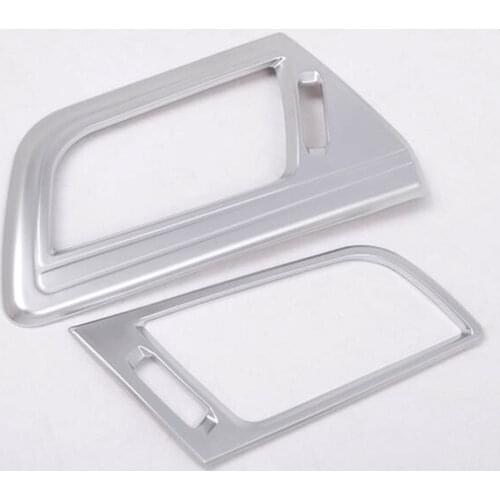 BBQ@FUKA New 2Pcs Fashion Chrome Inner Side Air Vent Outlet Cover Frame Fit For BMW 1 Series 2017 Car-Styling Car Accessories