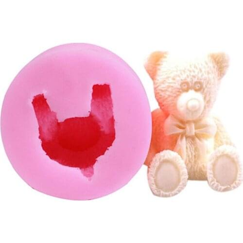 New Arrive Bear Shape For Silicone Fondant Cake Tool Mold Cookie Chocolate Sugar Bakeware Mold