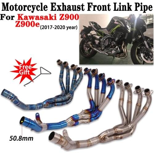 Motorcycle Exhaust Front Link Pipe For Kawasaki Z900 2017-2020 Titanium Alloy Escape Moto Modified Muffler Connection Link Pipe