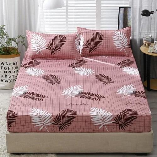 25 Bed Fitted Sheet with 2 Pillowcase Pineapple Printed Bed Linen Mattress Protector Cover Bottom Sheet Sets