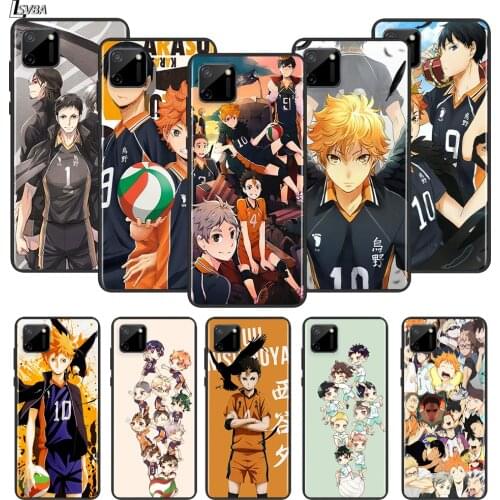 Funda Haikyuu Hinata Saldırıları For OPPO Realme Narzo 20 C2/3/11/12/15/17 X2 X3 X7 XT X50 Q2i V3 V5 V15 Pro Black Phone Case