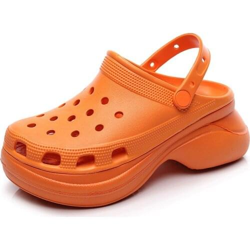 Summer Platform High Heels Sandals Non-slip Wedges shoes for Women Beach Solid Color Increase Fashion Garden Shoes 33-40