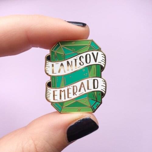 Six Of Crows Lantsov Emerald Enamel Pins Bookish Literary Badge Brooch Accessories Book Art Jewelry Bookworm Gift