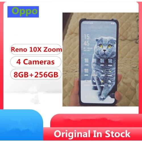 Stock OPPO Reno 10x zoom Smart Phone Android 9.0 6.6" Full Screen Super VOOC Octa Core Support NFC Side rotation camera 4065mAh