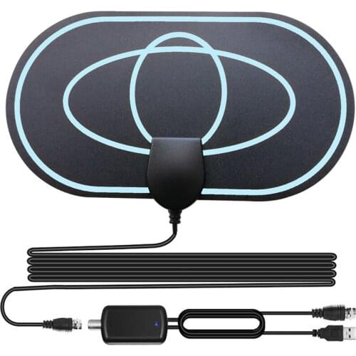 HDTV Box Digital TV Antenna Booster Active Indoor Aerial HD Flat Design Indoor Hdtv Antenna