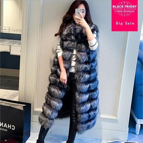 2018 autumn and winter new fashion faux fur coat waistcoat women 10 steps imitation fox fur vest slim was thin vest jacket L1431