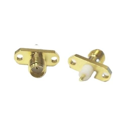 1pc SMA Female Jack RF Coax Modem Convertor Connector panel mount solder post Straight Insulator Long 4mm Goldplated wholesale