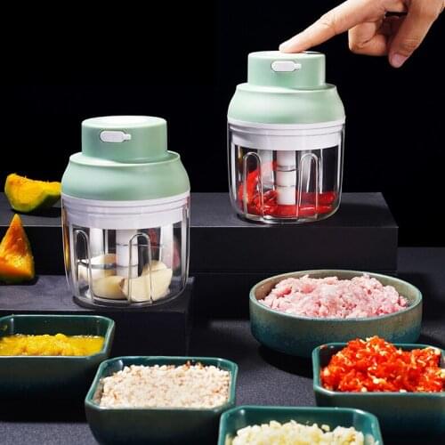 100/250ml Mini USB Wireless Electric Garlic Masher Sturdy Press Mincer Vegetable Chili Meat Grinder Food Chopper Kitchen Tools