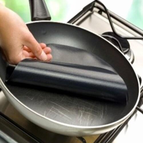 2Pcs Non-Stick Mat Pan Mat Euseable Round Pan Liner Sheet Tool To Prevent Sticking Pot Food Bbq Baking Mats Cooking Tool 2021