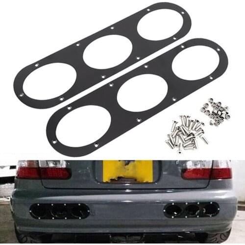 2Pcs Universal Aluminium Car Rear Bumper Race Air Diversion Diffuser Panels