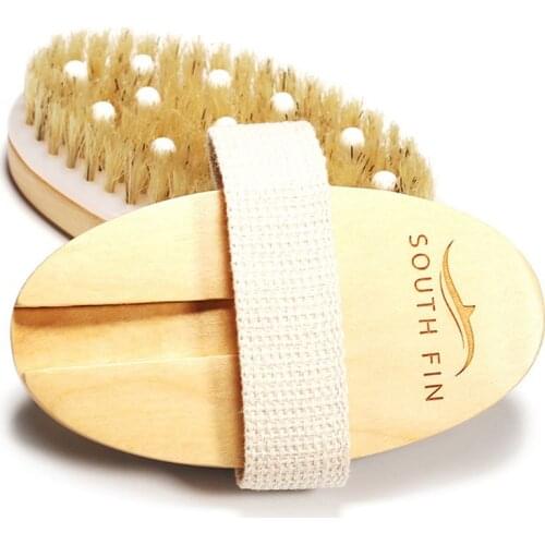 2 In 1 Dry Skin Body Brush Natural Bristle Dead Skin Remover Anti Cellulite Exfoliates Blood Circulation Health Massage Tools