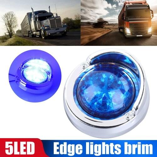 2020 5 LED DC24V Side Light Truck Lamp Strobe blue Light Semaphore Car Chang Liang Waterproof RV Aluminum