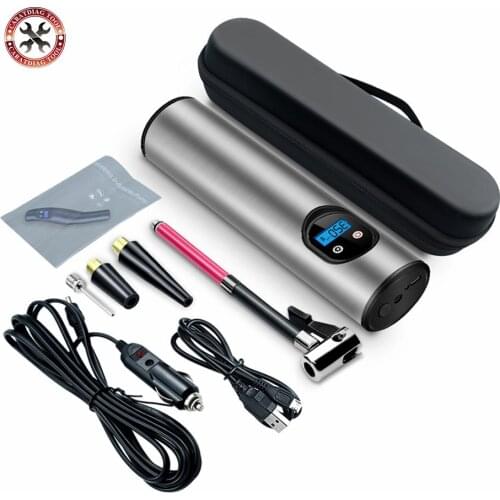 2020 12V 150PSI Cordless Handheld Inflatable Air Pump Car Tyre Inflator LCD Digital Rechargeable For Auto Emergency Motorcycles