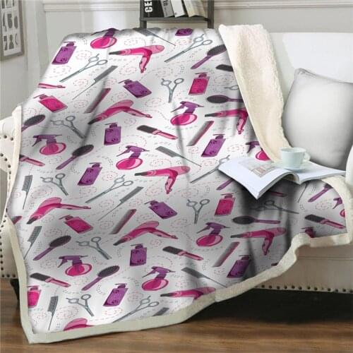 3D printing Sherpa Blanket Home Textiles Couch Quilt Cover Throw Thicken Blankets Bedspread Soft Home Plush Blankets woman gifts