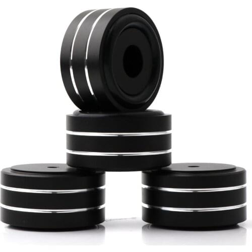 4Pcs SP4020 HiFi AMP Speaker Aluminum Isolation Feet Pad Use For Turntable DAC Stereo Audio Speakers Amplifier Feet Pads 40x20mm