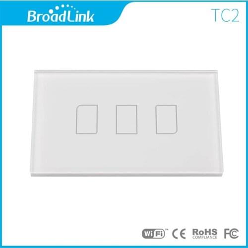 Broadlink US TC2 Wifi Touch Switch 3gang 110/220V for RM2 RM Pro Universal Remote Controller WIFI+IR+RF Wireless Control 433/315