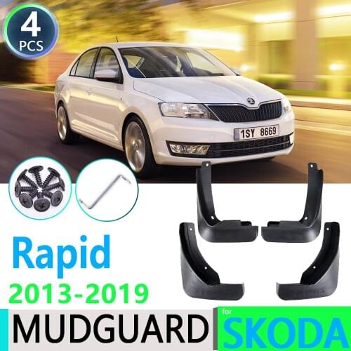 For Skoda Rapid Spaceback Hatchback 2013~2019 2014 2015 2016 2017 Fender Mudguard Mud Flaps Guard Splash Flap Car Accessories