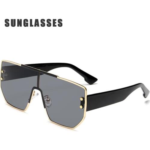 One Piece Trendy Polarized Sunglasses One Lens Glasses Fashion Big Frame Lenses Oculos Sol Feminino
