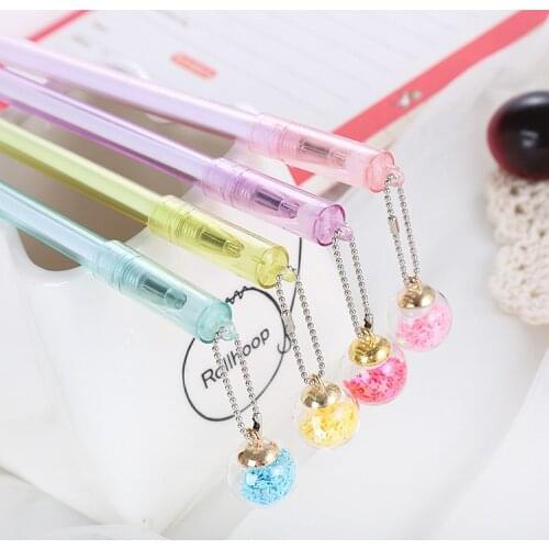Ellen Brook 1 PCS Wishing Bottle Star Pendant Toy Gel Pen School Officel Supplies Stationery Cute Kawaii Creative Lovely Sweet