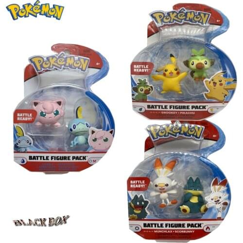8CM Pokemon Pikachu Grookey Jigglypuff Sobble Scorbunny Snorlax Anime Figures Action Toy Figures Birthday Christmas Present