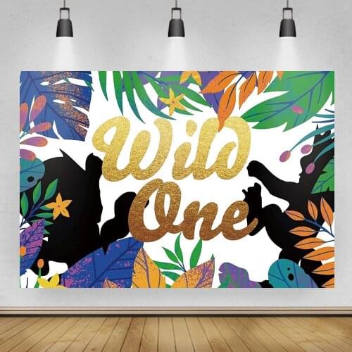 Newborn Baby Wild One Photography Background Forest Jungle Kids 1st Birthday Decoration Backdrops Poster Cover Photoshoot