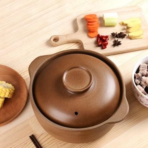 Clay Gas Chinese Pot Ceramic With Lid Pots Cooking Kitchen Accessories Soup Pot Non Stick Pan Casserole Pot Macetas Kitchen BC